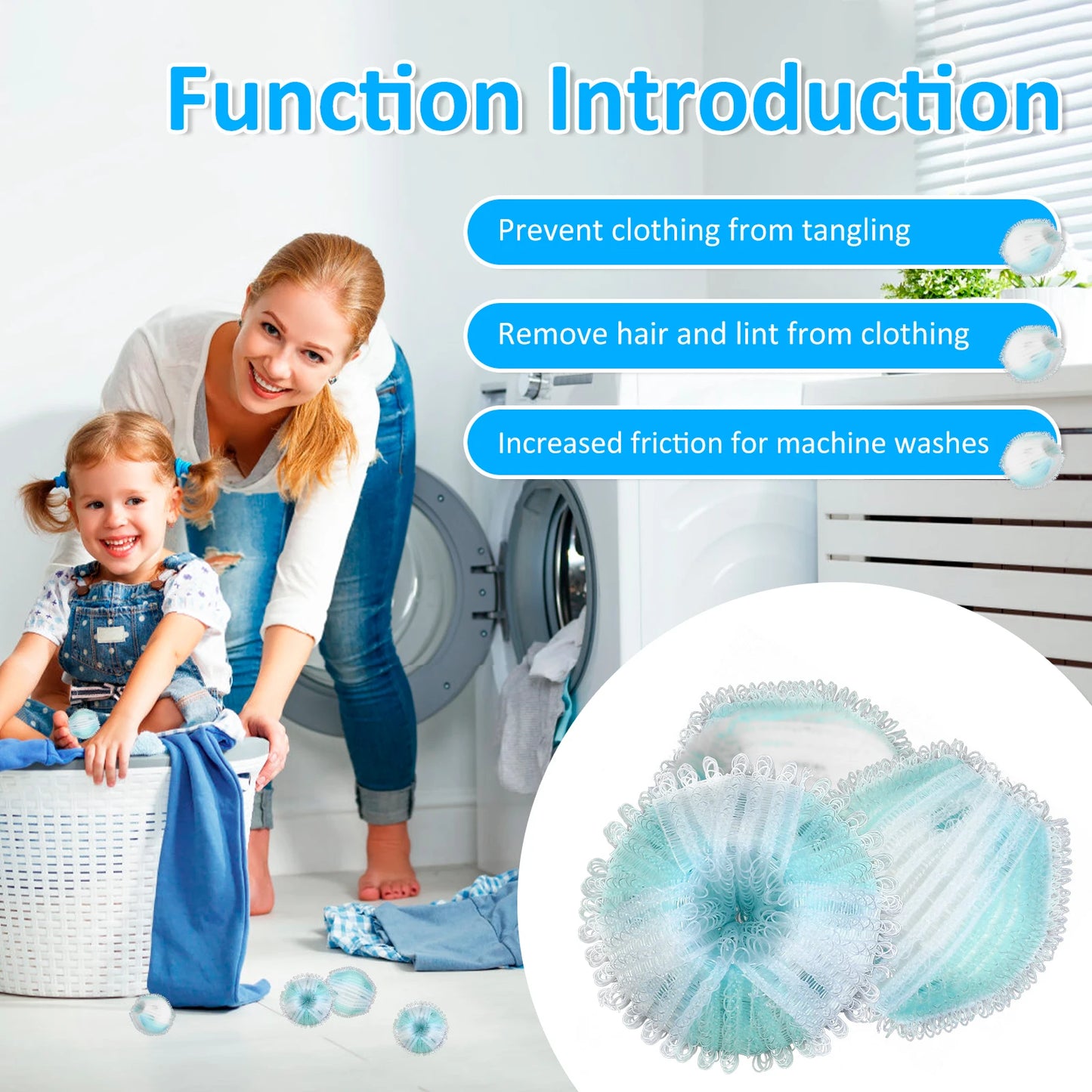 FurFloat™ Reusable Laundry Pet Hair Remover Balls (16-Pack)