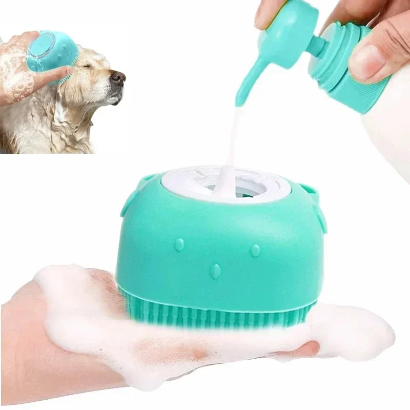 BubblePaw™ 3-in-1 Silicone Pet Bath & Grooming Brush