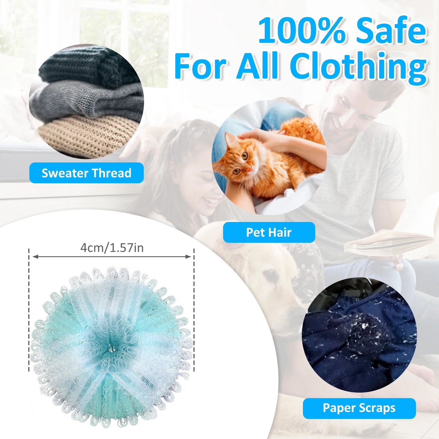 FurFloat™ Reusable Laundry Pet Hair Remover Balls (16-Pack)