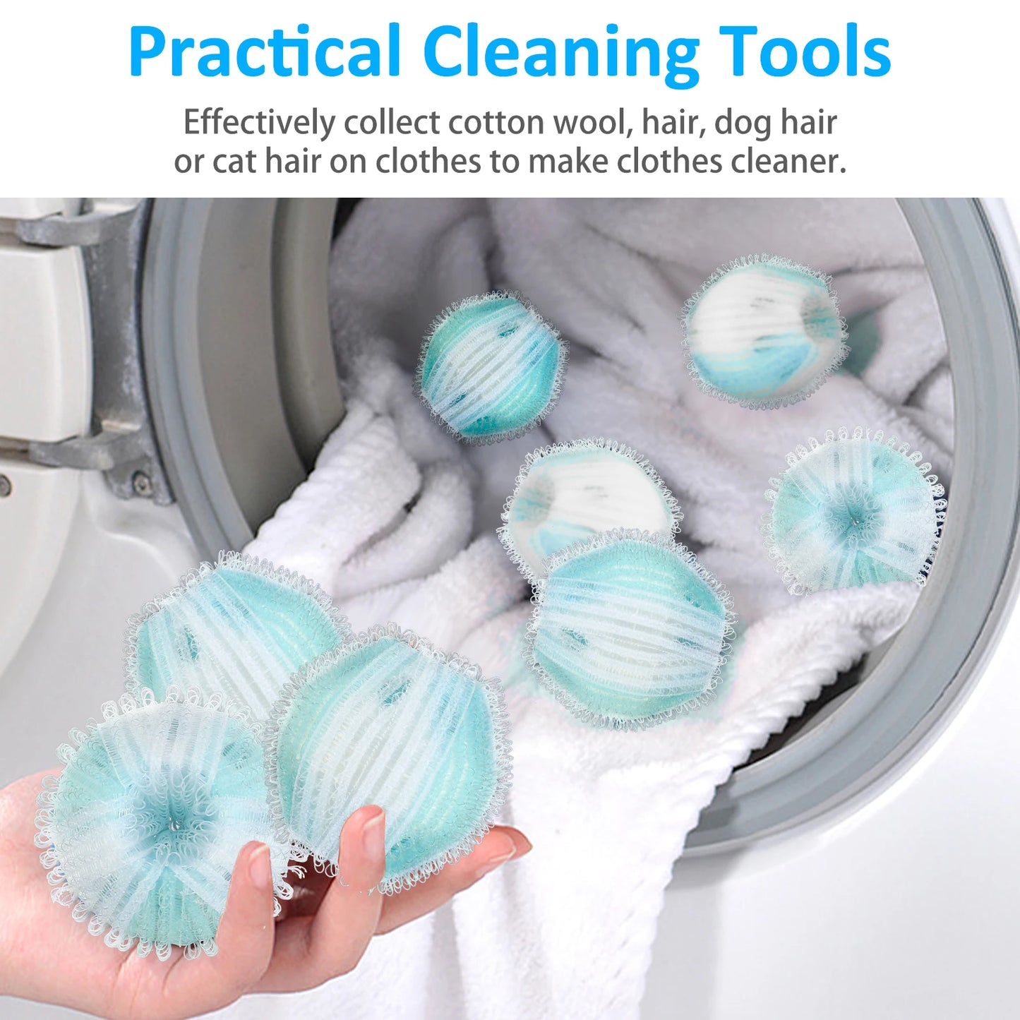 FurFloat™ Reusable Laundry Pet Hair Remover Balls (16-Pack)