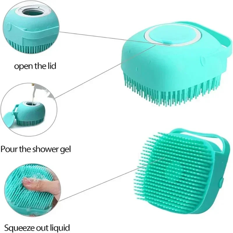BubblePaw™ 3-in-1 Silicone Pet Bath & Grooming Brush