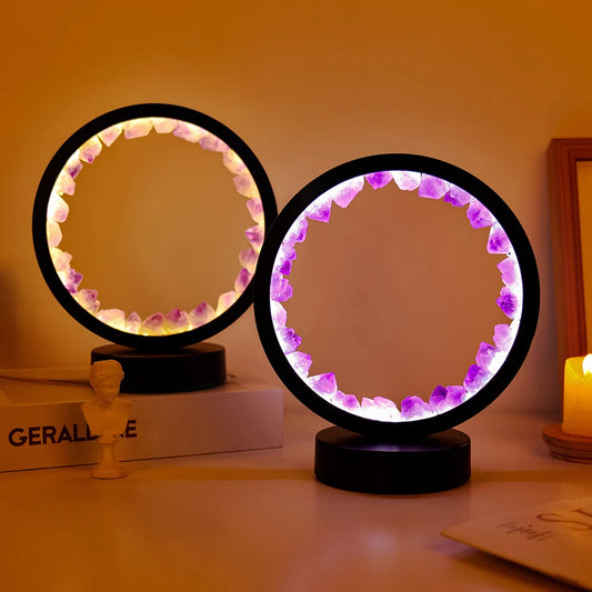 LumiGlow Amethyst Crystal Lamp